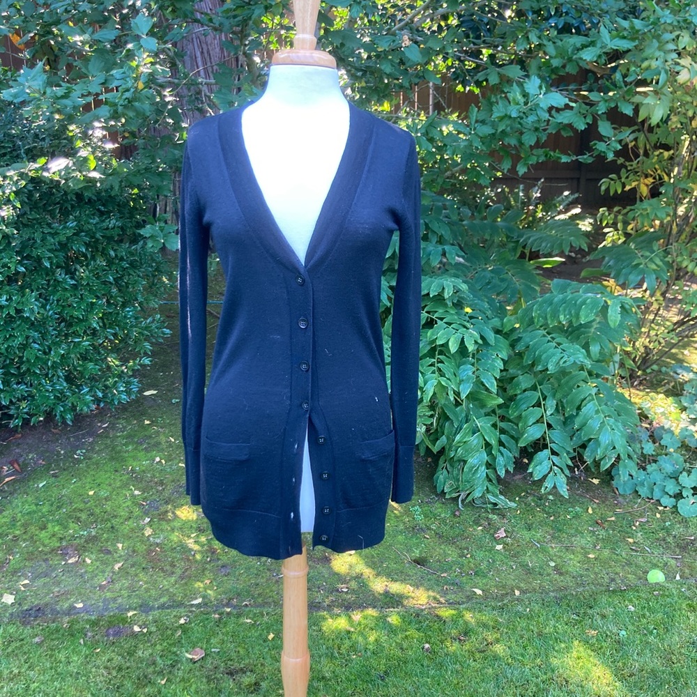 Navy mid length sweater